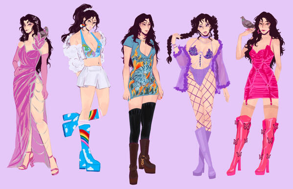 paper doll + alt poses &amp; outfits